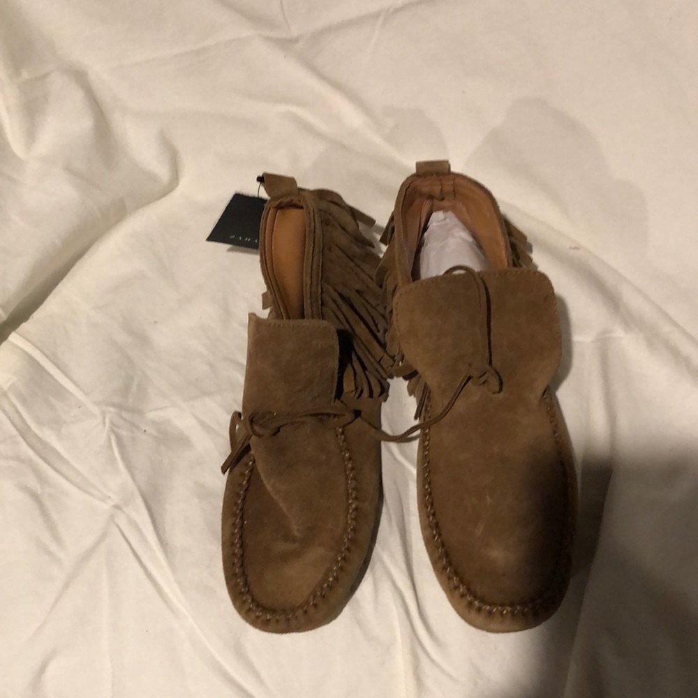 Zara suede Moccasin booties